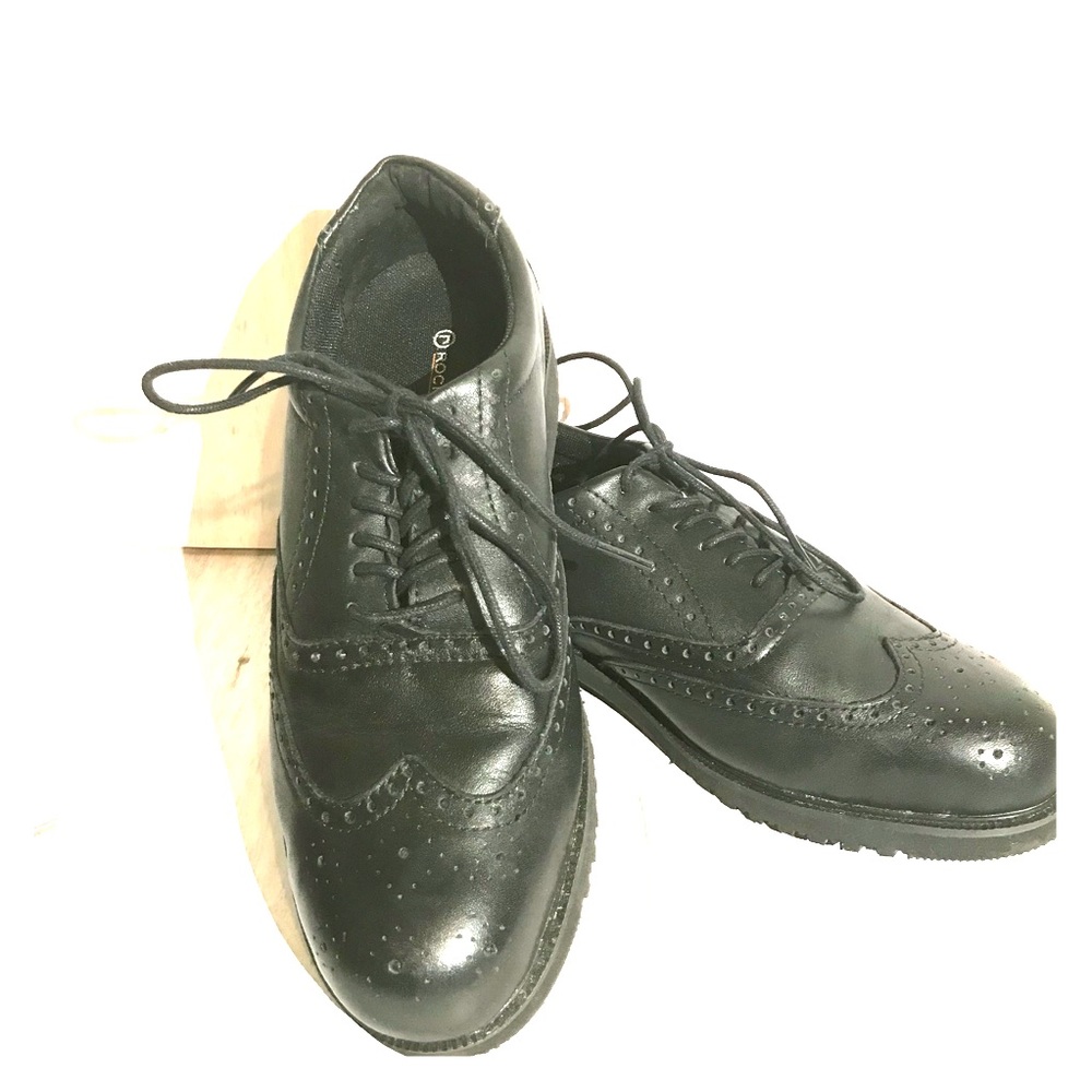 Rockport Works Steel Toe Black Oxfords Size 8 Wide
